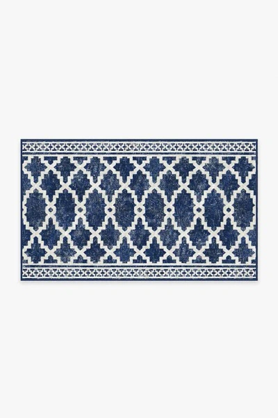 Ruggable Cleo Trellis Royal Blue Outdoor Rug