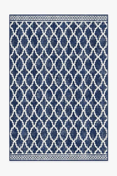 Ruggable Cleo Trellis Royal Blue Outdoor Rug