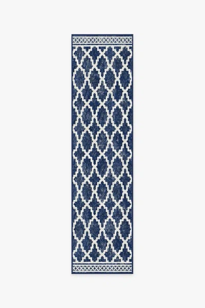 Ruggable Cleo Trellis Royal Blue Outdoor Rug