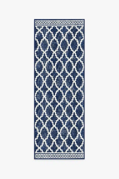 Ruggable Cleo Trellis Royal Blue Outdoor Rug