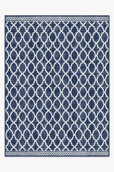 Ruggable Cleo Trellis Royal Blue Outdoor Rug