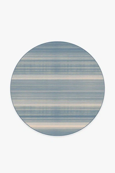 Ruggable Coastal Linear Stripe Slate Flatwoven Rug In Blue