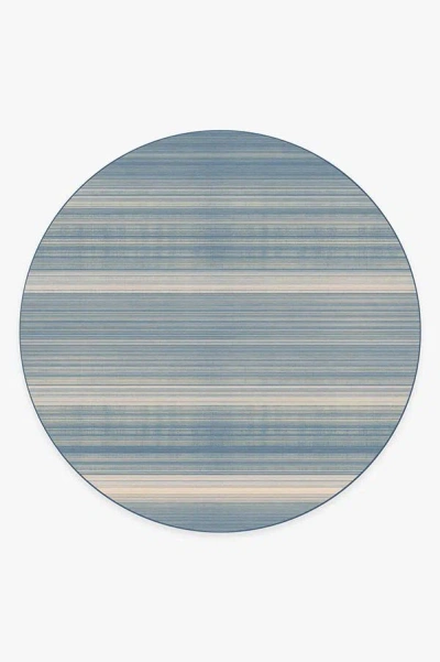 Ruggable Coastal Linear Stripe Slate Flatwoven Rug In Blue