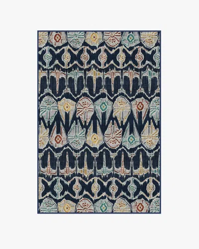 Ruggable Corellian Ikat Navy Flatwoven Rug In Multi