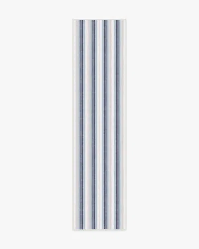 Ruggable Cosette Stripe Ivory & Indigo Flatwoven Rug In Blue