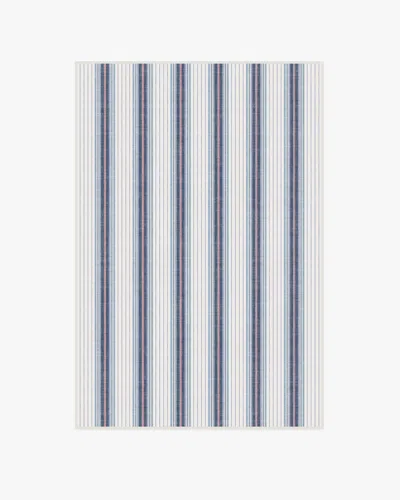 Ruggable Cosette Stripe Ivory & Indigo Flatwoven Rug In Blue