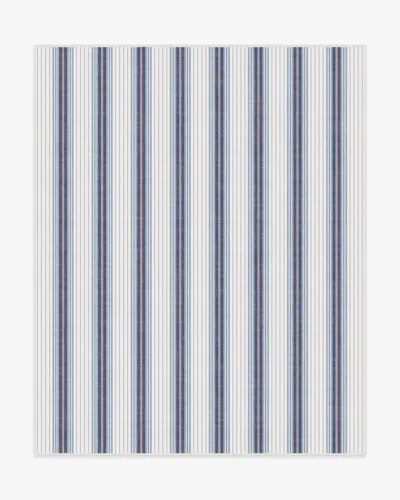 Ruggable Cosette Stripe Ivory & Indigo Flatwoven Rug In Blue