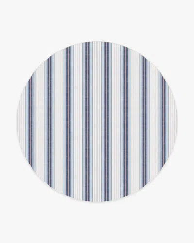 Ruggable Cosette Stripe Ivory & Indigo Flatwoven Rug In Blue