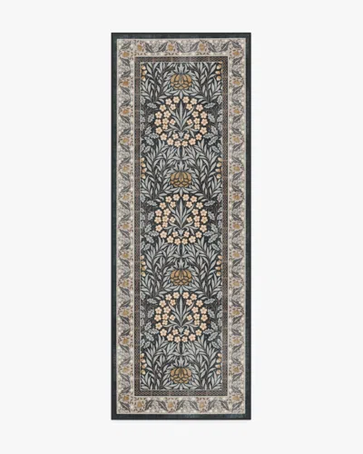 Ruggable Daisy & Oak Charcoal Flatwoven Rug By Morris & Co. In Black