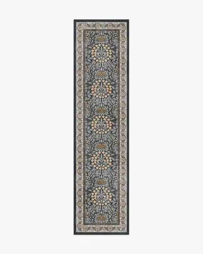Ruggable Daisy & Oak Charcoal Flatwoven Rug By Morris & Co. In Gray