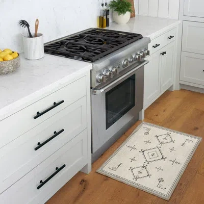 Ruggable Damali-black & White Washable 2-piece Rug And Pad System In Gray
