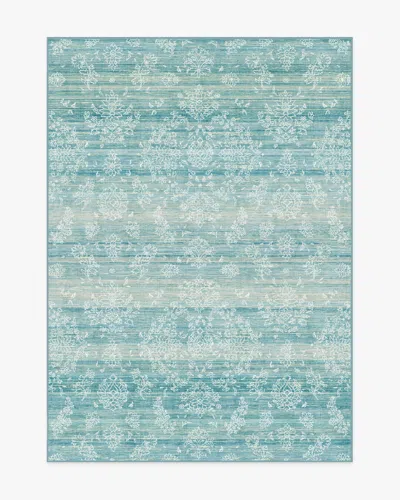 Ruggable Dara Soft Teal Flatwoven Rug In Animal Print