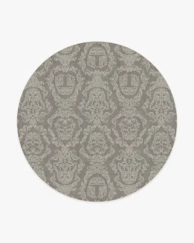 Ruggable Dark Side Damask Stone Flatwoven Rug In Gray