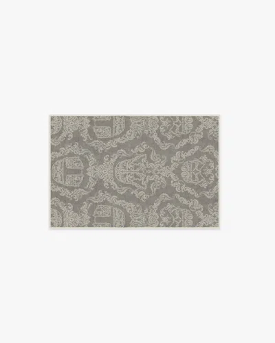 Ruggable Dark Side Damask Stone Flatwoven Rug In Gray