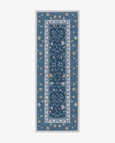 Ruggable Della Blue & Ivory Outdoor Rug In Black
