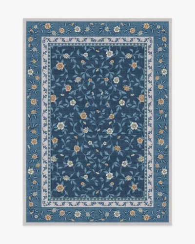 Ruggable Della Blue & Ivory Outdoor Rug In Brown