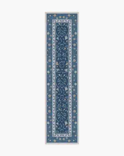 Ruggable Della Blue & Ivory Outdoor Rug In Black