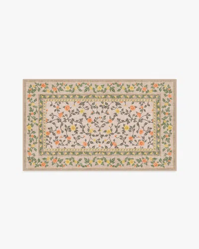 Ruggable Della Yellow & Orange Outdoor Rug In Brown
