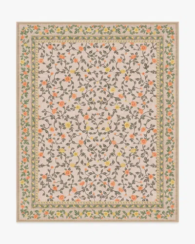 Ruggable Della Yellow & Orange Outdoor Rug In Brown