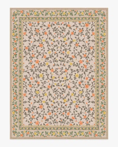 Ruggable Della Yellow & Orange Outdoor Rug In Brown