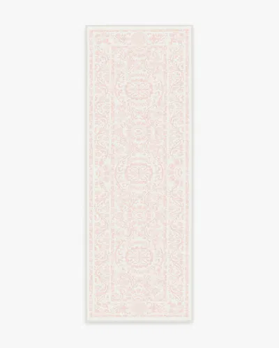 Ruggable Delphina Powder Pink Flatwoven Rug In White