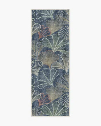 Ruggable Deniz Navy Flatwoven Rug In Yellow