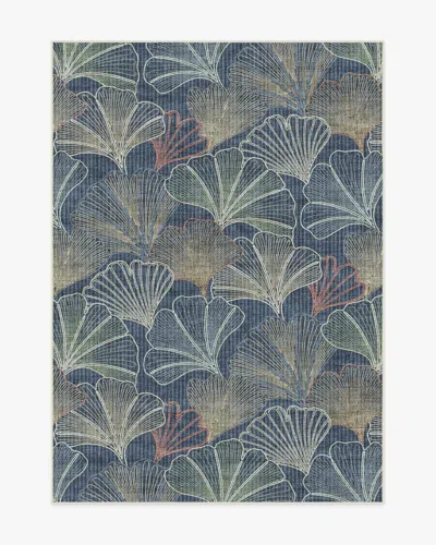 Ruggable Deniz Navy Flatwoven Rug In Brown