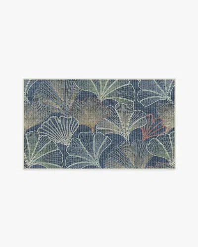 Ruggable Deniz Navy Flatwoven Rug In Burgundy