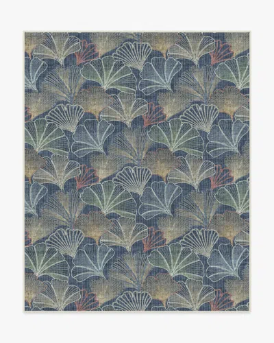 Ruggable Deniz Navy Flatwoven Rug In Brown