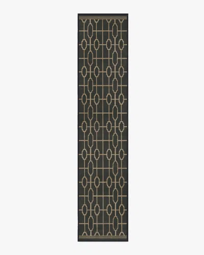 Ruggable Diana Trellis Black & Gold Flatwoven Rug By The Hiltons