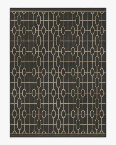 Ruggable Diana Trellis Black & Gold Flatwoven Rug By The Hiltons