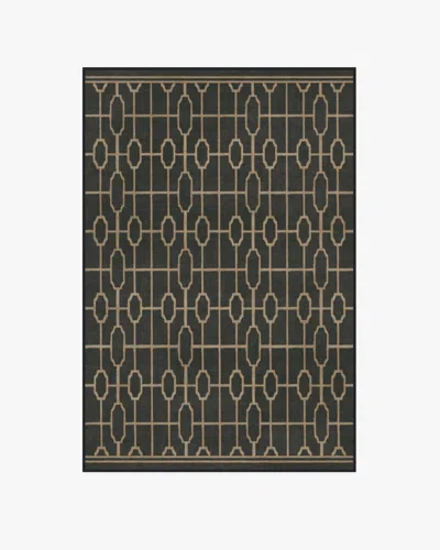Ruggable Diana Trellis Black & Gold Flatwoven Rug By The Hiltons