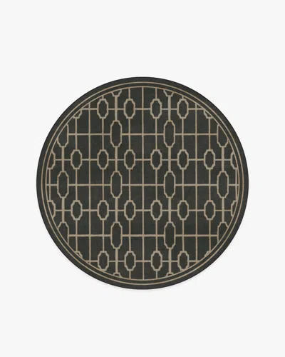 Ruggable Diana Trellis Black & Gold Flatwoven Rug By The Hiltons