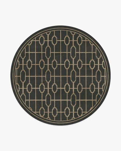 Ruggable Diana Trellis Black & Gold Flatwoven Rug By The Hiltons