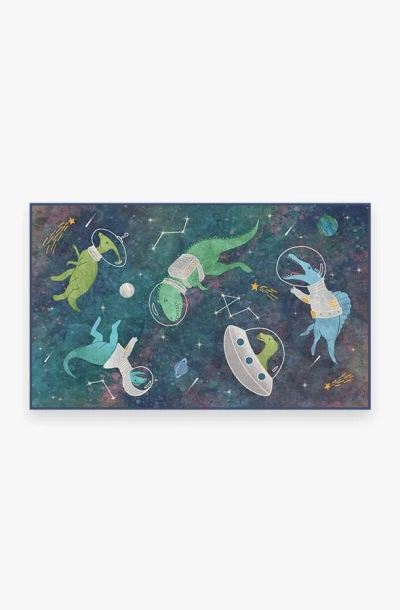 Ruggable Dinosaurs In Space Flatwoven Rug In Multi