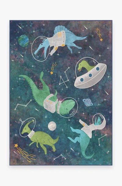 Ruggable Dinosaurs In Space Flatwoven Rug In Multi