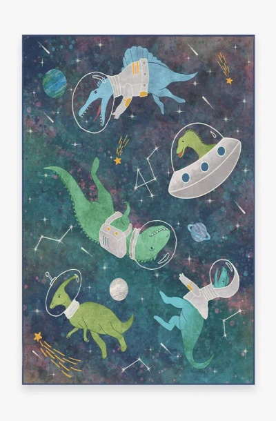 Ruggable Dinosaurs In Space Flatwoven Rug In Multi