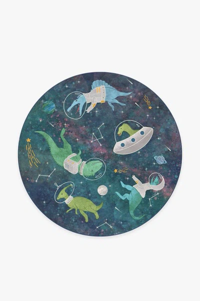 Ruggable Dinosaurs In Space Flatwoven Rug In Blue
