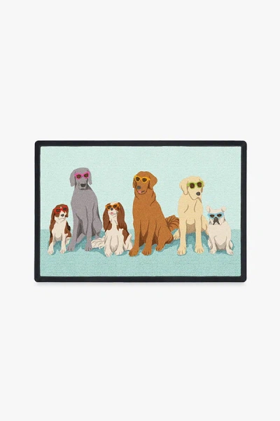 Ruggable Dog's Day Out Blue Doormat By Gray Malin In Multi