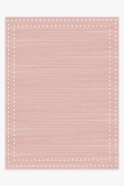 Ruggable Dot Border Pink Flatwoven Rug