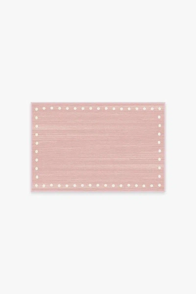 Ruggable Dot Border Pink Flatwoven Rug