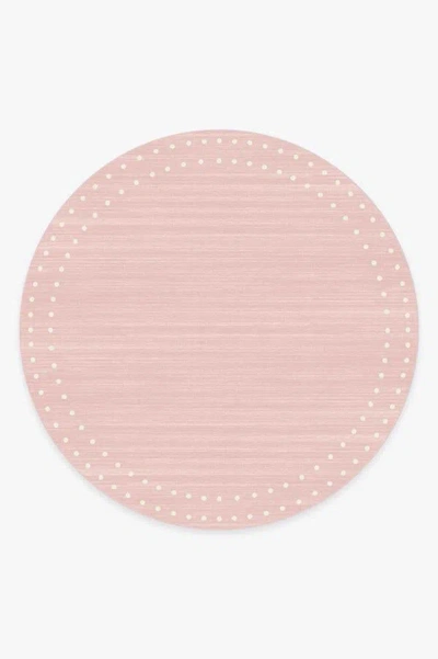 Ruggable Dot Border Pink Flatwoven Rug