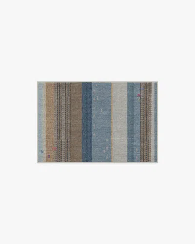 Ruggable Dover Slate Blue & Natural Flatwoven Rug In Multi