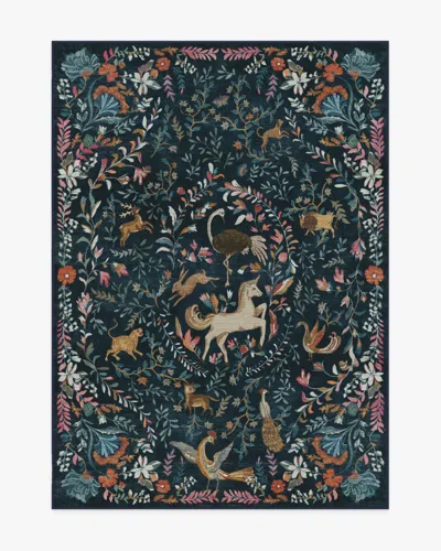 Ruggable Dreamweaver Blue Multicolor Flatwoven Rug By Iris Apfel