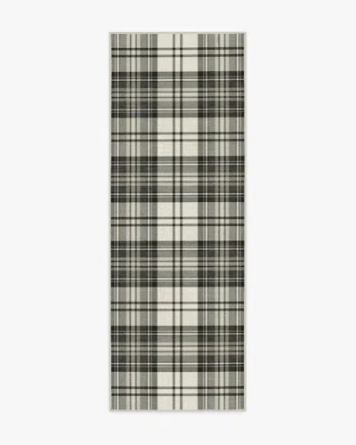 Ruggable Dress Stewart Tartan Black & Ivory Flatwoven Rug