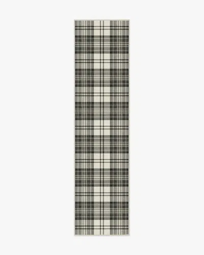 Ruggable Dress Stewart Tartan Black & Ivory Flatwoven Rug