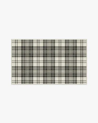 Ruggable Dress Stewart Tartan Black & Ivory Flatwoven Rug