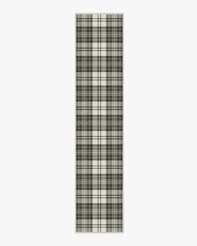 Ruggable Dress Stewart Tartan Black & Ivory Flatwoven Rug
