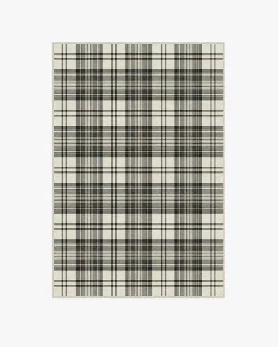 Ruggable Dress Stewart Tartan Black & Ivory Flatwoven Rug