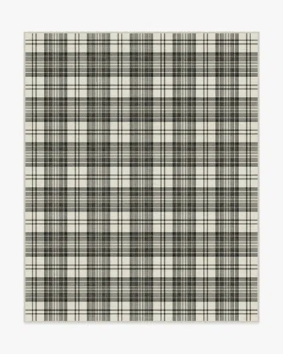 Ruggable Dress Stewart Tartan Black & Ivory Flatwoven Rug In Multi